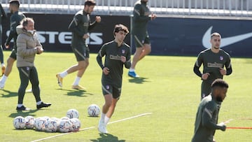 Jo&atilde;o F&eacute;lix, en el entrenamiento del Atl&eacute;tico.