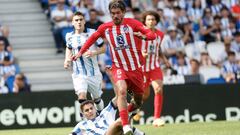 SAN SEBASTIÁN, 25/05/2024.- El centrocampista argentino del Atlético de Madrid Rodrigo de Paul, durante el partido de la jornada 38 de LaLiga EA Sports entre el Atlético de Madrid y la Real Sociedad, este sábado en el estadio Reale Arena en San Sebastián.-EFE/ Juan Herrero
