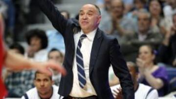 Pablo Laso en la semifinal ante el CAI Zaragoza.