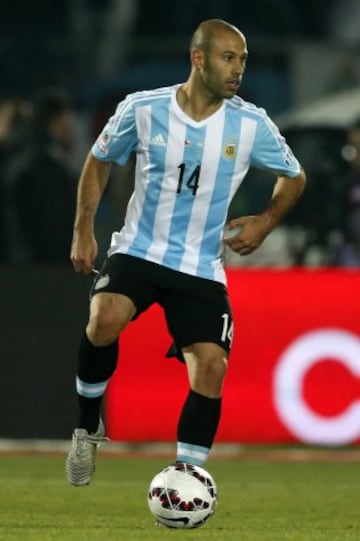 Javier Mascherano: el volante y uno de los mayores valores de Argentina acompaña a Aránguiz en la zona media.