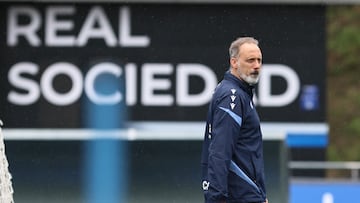 Pellegrino Matarazzo, entrenador de la Real Sociedad, en las instalaciones de Zubieta.