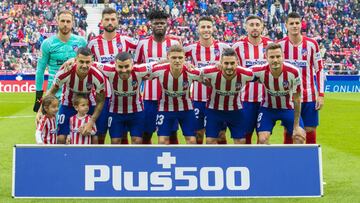 Once del Atlético contra el Espanyol.