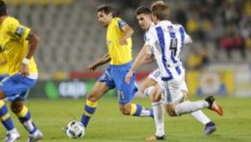 Valerón conduce el esférico.