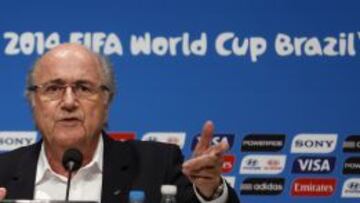 Blatter, en la rueda de prensa de balance final.