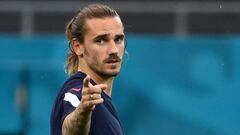 (FILES) In this file photograph taken on June 27, 2021, France&#039;s forward Antoine Griezmann takes part in their MD-1 training session at the National Arena in Bucharest, on the eve of their UEFA EURO 2020 round of 16 football match against Switzerland