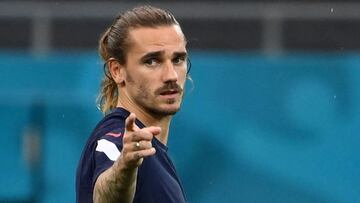 (FILES) In this file photograph taken on June 27, 2021, France&#039;s forward Antoine Griezmann takes part in their MD-1 training session at the National Arena in Bucharest, on the eve of their UEFA EURO 2020 round of 16 football match against Switzerland