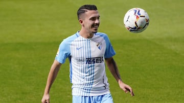 Joaqu&iacute;n Mu&ntilde;oz, durante su presentaci&oacute;n con el M&aacute;laga.