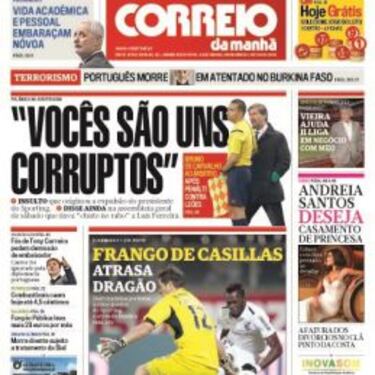 La prensa lusa carga contra Casillas: "Manos de mantequilla"