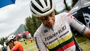 Katazina SOSNA PINELE during Stage 4 of the 2025 Swiss Epic from La Punt to Davos, Graubünden, Switzerland on 16 August 2025. Photo by Marius Holler. PLEASE ENSURE THE APPROPRIATE CREDIT IS GIVEN TO THE PHOTOGRAPHER.