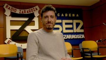 Cristian ?lvarez, durante la entrevista conjunta con AS y Radio Zaragoza.