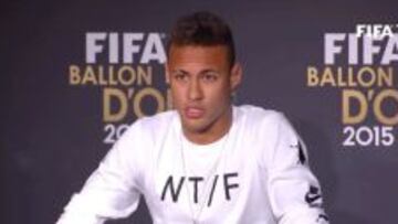 Neymar, en la rueda de prensa previa a la Gala.