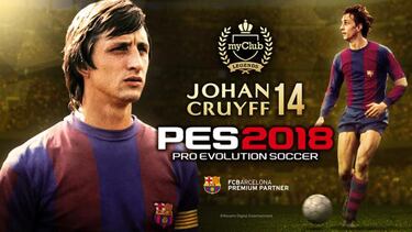 La leyenda del fútbol Johan Cruyff llega a PES 2018