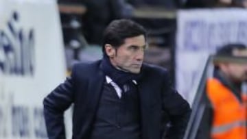 Marcelino, durante el partido.