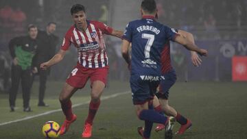 Rodrigo, en el Huesca-Atl&eacute;tico. 