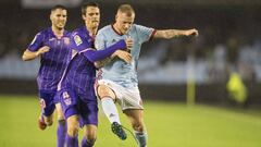 Guidetti, jugador del Celta, en un duelo frente al Legan&eacute;s.