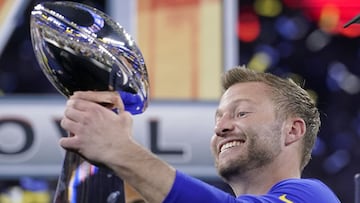 En cinco temporadas al mando de los Rams, Sean McVay presenta un récord de 55 victorias y 26 derrotas en temporada regular y de 7-3 en playoffs.