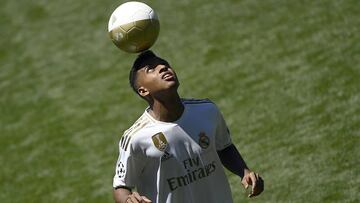 Rodrygo, en su presentación con el Real Madrid.