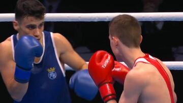 José Quiles durante el primer combate del preolímpico de Londres.