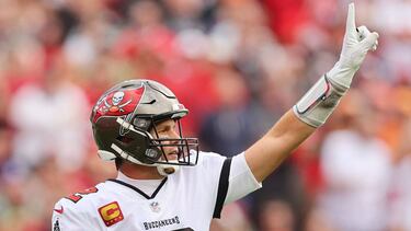 (FILES) In this file photo taken on January 16, 2022 Tom Brady #12 of the Tampa Bay Buccaneers celebrates against the Philadelphia Eagles in the first half of the NFC Wild Card Playoff game at Raymond James Stadium in Tampa, Florida. - Seven-time Super Bo