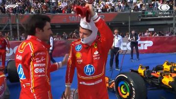 El detalle feísimo de Leclerc con Sainz justo al acabar la carrera: ¿era necesaria esta escena?