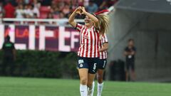  Karol Bernal celebrates her goal 1-0 of Guadalajara during the game Guadalajara vs Tigres UANL, corresponding to second leg match of Semifinals of the Torneo Clausura Grita Mexico C22 of Liga BBVA MX Femenil, at Akron Stadium, on May 16, 2022.

<br><br>

Karol Bernal celebra su gol 1-0 de Guadalajara durante el partido Guadalajara vs Tigres UANL, correspondiente al partido de vuelta de Semifinales del Torneo Clausura Grita Mexico C22 de la Liga BBVA MX Femenil, en el Estadio Akron, el 16 de Mayo de 2022.