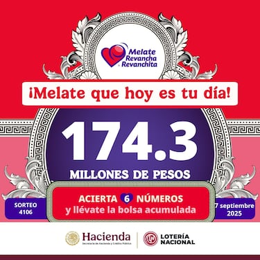 Resultados Sorteo Melate 4106: premios y números que cayeron hoy 7 de septiembre del 2025