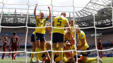 Goleada de Suecia a Tailandia para meterse en octavos