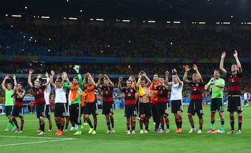 La Selección de Alemania consiguió ser el equipo más goleador durante tres Mundiales seguidos: Alemania 2006, Sudáfrica 2010 y Brasil 2014.