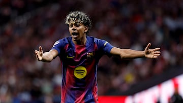 Lamine, en el Atlético-Barça de este sábado.