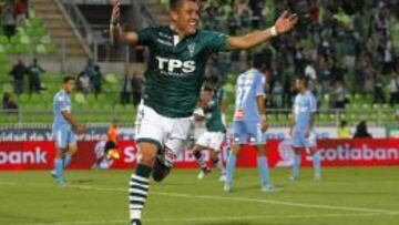 Muñoz festeja un gol en el triunfo ante O'Higgins por la cuarta fecha.
