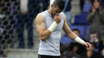 Kiko Casilla, tras ser expulsado.