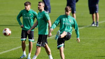 Miranda, en un entrenamiento.