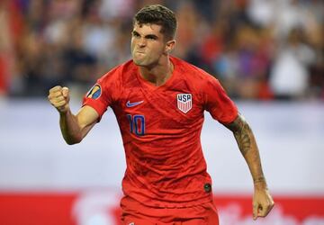 Jul 3, 2019; Nashville, TN, USA; United States midfielder Christian Pulisic (10)