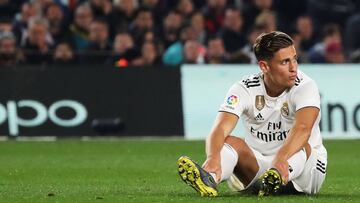 Marcos Llorente, en el Camp Nou.