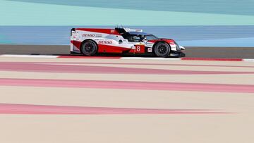 BAHRAIN, BAHRAIN - NOVEMBER 14: The #08 Toyota Gazoo Racing TS050 Hybrid of Sebastien Buemi, Kazuki Nakajima, and Brendon Hartley in action at the WEC 8 Hours of Bahrain at Bahrain International Circuit on November 14, 2020 in Sakhir, Bahrain. (Photo by James Moy Photography/Getty Images)