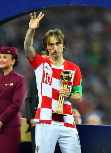 En el Mundial de Rusia 2018, Modric fue galardonado como mejor jugador del torneo.