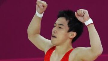 El chino Zou Kai ha revalidado el título de campeón olímpico de suelo en la final de esta disciplina.