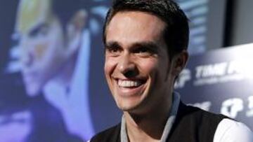 <b>MODELO. </b>Contador, ayer, en un acto publicitario de Time Force.