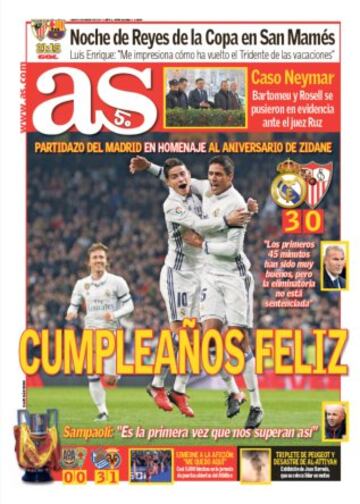 Las portadas de AS de enero