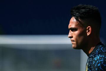 Lautaro Martinez of Internazionale warming up before the Italian championship Serie A football match between SS Lazio and FC Internazionale on October 4, 2020 at Stadio Olimpico in Rome, Italy