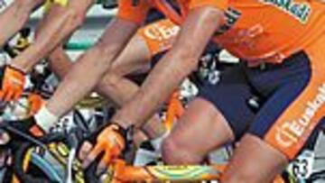 <b>A POR ETAPAS. </b>Euskaltel ya no lucha por la general.