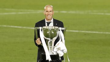 Zidane, con un t&iacute;tulo de Liga con el Real Madrid.