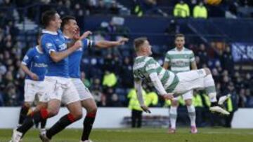Imagen del Celtic-Rangers de la Copa de la Liga.