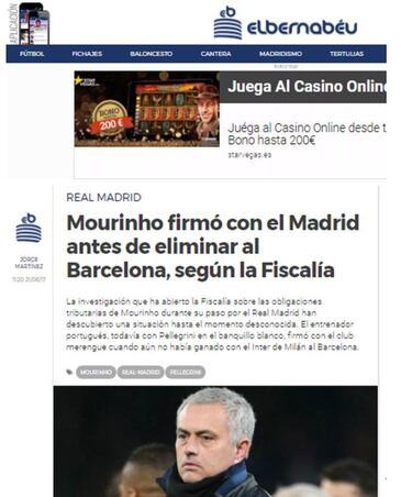 El Real Madrid rebate a la Fiscalía y ataca al Diario AS