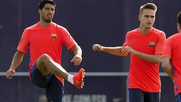 20-07-16 SANT JOAN DESPI BARCELONA
 CIUDAD DEPORTIVA JOAN GAMPER
 ENTRENAMIENTO BARA
 LUIS SUAREZ Y DENIS SUAREZ
 FOTO FERNANDO ZUERAS