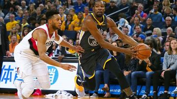 Kevin Durant dice 'basta' y los Warriors arrasan a los Blazers