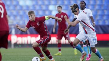 PARTIDO AMISTOSO ENTRE NORUEGA Y LUXEMBURGO EN EL ESTADIO LA ROSALEDA DE MALAGA.
 &Atilde;degaard