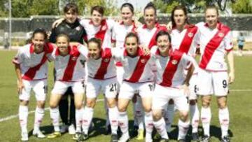 El once inicial del Rayo el pasado domingo en el partido de vuelta de la semifinal de la Copa de la Reina.