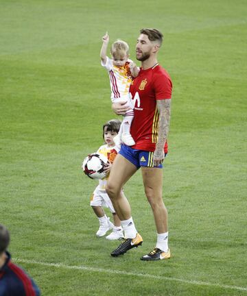 Sergio Ramos and his sons.