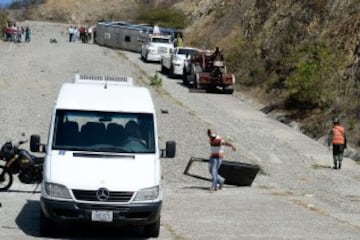 Así fue el accidente del micro en el que viajaban Wanchope y Marcos Díaz en Venezuela en 2016